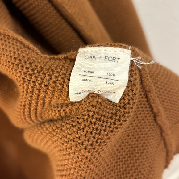 Oak + Fort Cotton Oversized Open Front Cardigan - Small - Picture 5 of 10
